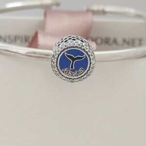 Pandora Alaska Whale Tail & Cruise Ship Charm Bead Travel Vacation S925 Silver